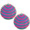 Pink striped earrings