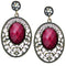 Pink Beaded Cutout Post earrings