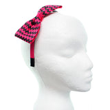 Pink Zigzag Chevron Ribbon Bow Headband