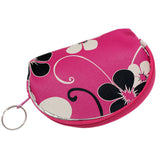 Pink Floral Key Chain Mini Purse