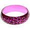 Pink Cheetah Print Glossy Bangle Bracelet