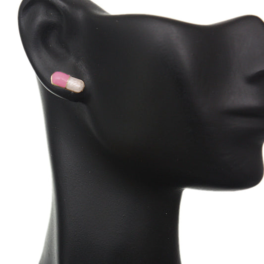 Pink Mini Pill Capsule Stud Earrings