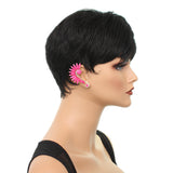 Pink Beaded Faceted Stud Cuff Earring