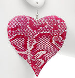 Pink Snake Earrings