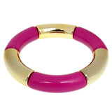 Pink Glossy Stretch Tube Bracelet