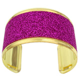 Pink Pave Glitter Cuff Bracelet