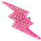 Pink Lightning Bolt Adjustable Ring