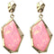 Pink Post Drop Earrings