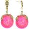 Pink Iridescent Large Gemstone Post Earrings