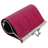 Pink Glossy Faux Leather Kisslock Coin Purse