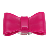 Pink Large Glossy Bow Adjustable Ring