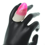 Pink Long Arch Glossy Ring