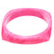 Pink Glossy Faux Marble Bangle Bracelet