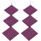Pink Long Triple Studded Mesh Dangle Earrings