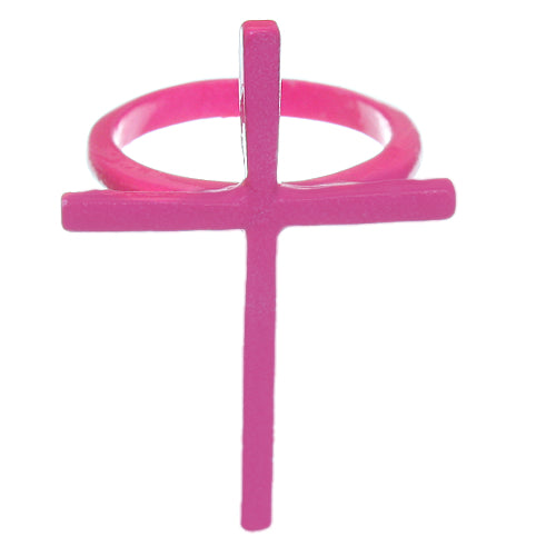 Pink Midi Cross Ring