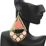 Light Pink Triangular Dangle Earrings