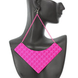 Pink Pyramid Earrings