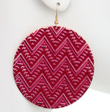 Pink zigzag earrings