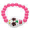 Pink Day of Dead Skull Mask Stretch Bracelet