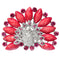 Pink Rhinestone Peacock Stretch Ring