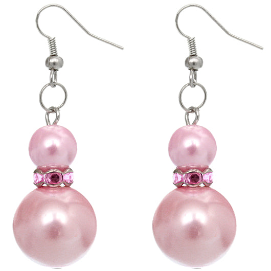 Pink Pearl Earrings