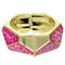 Pink Spotted Triangular Hinged Bracelet