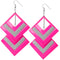 Pink Triangle Earrings