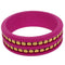 Dark Pink Wooden Stud Bangle Bracelet