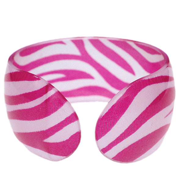 Pink Zebra Print Cuff Bracelet