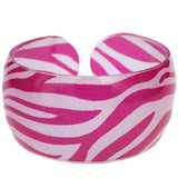 Pink Zebra Print Cuff Bracelet