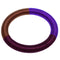 Purple Brown Fabric Wrap Bangle Bracelet
