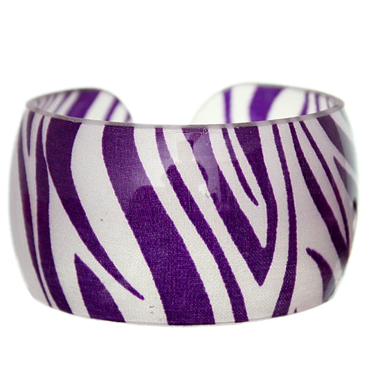 Purple Zebra Print Cuff Bracelet