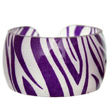 Purple Zebra Print Cuff Bracelet