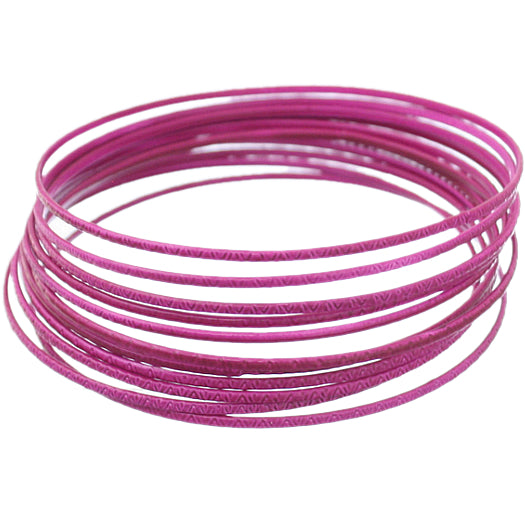 Purple 11-Piece Thin Stacked Bracelets