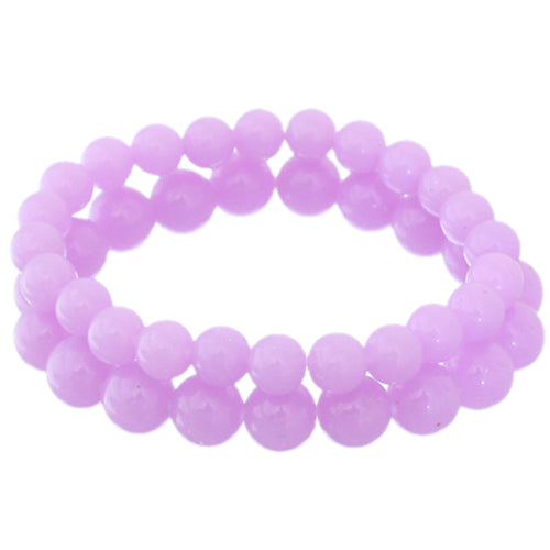 Purple 2-Piece Beaded Stretch Bracelets