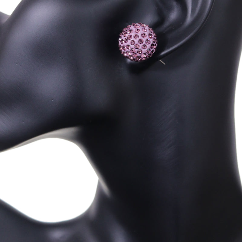 Purple Iridescent Large Fireball Stud Earrings