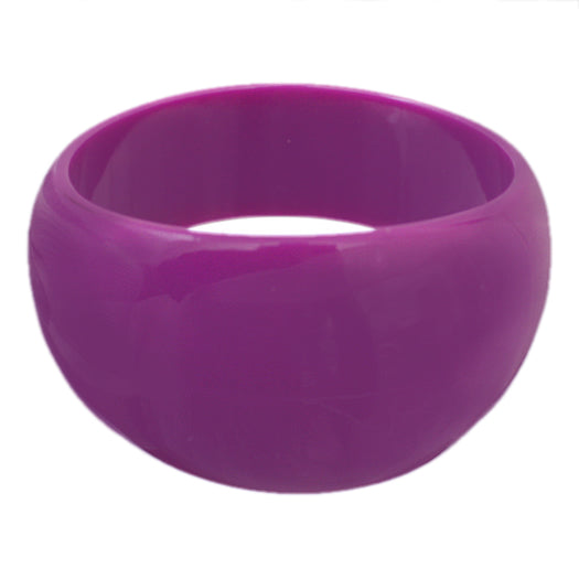 Purple Round Curvy Bangle Bracelet