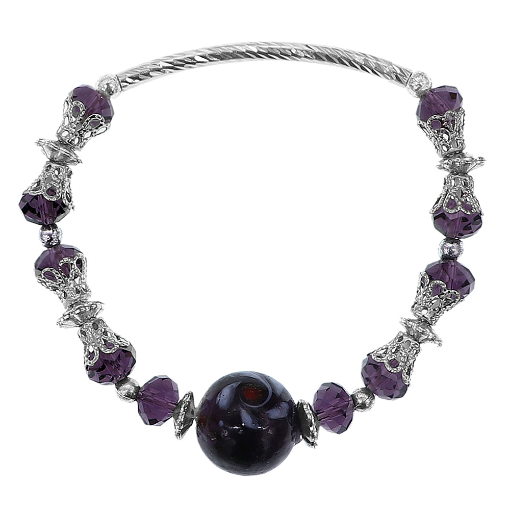 Glass Bead Stretch Bracelet