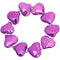 Purple Faceted Heart Stretch Bracelet