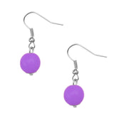 Purple Wooden Sequin Striped Necklace Set