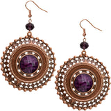 Purple Beaded Earrings