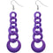 Purple Gradual Chain Link Earrings