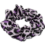 Purple Cheetah Print Hair Scrunchie