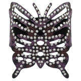 Purple Cheetah Butterfly Snap Bracelet