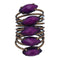 Purple Beaded Coil Wrap Ring