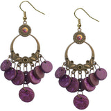 Purple Cork Earrings