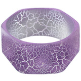 Purple Cracked Texture Hexagon Bangle Bracelet
