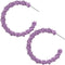 Purple Crinkle Mini Hoop Earrings