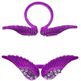 Purple Double Angel Wing Cuff Ring
