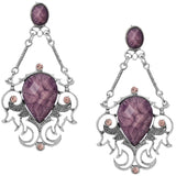 Purple Elegant Cutout Post Earrings